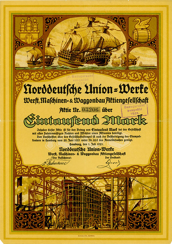 Norddeutsche Union-Werke Werft, Maschinen- & Waggonbau AG