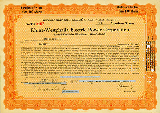 Rhine-Westphalia Electric Power Corporation (Rheinisch-Westfälisches Elektrizitätswerk AG)