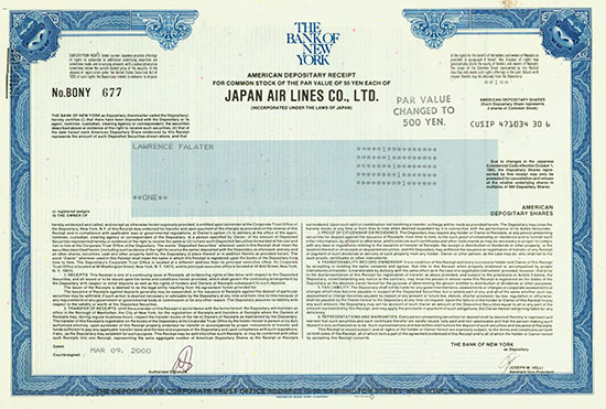Japan Air Lines Company, Ltd. [2 Stück]