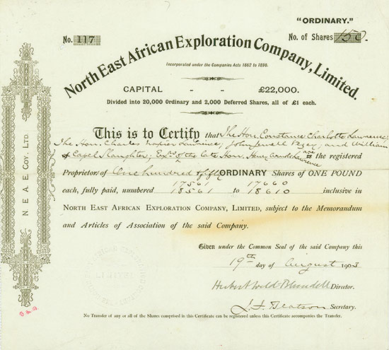 North East African Exploration Company, Limited
