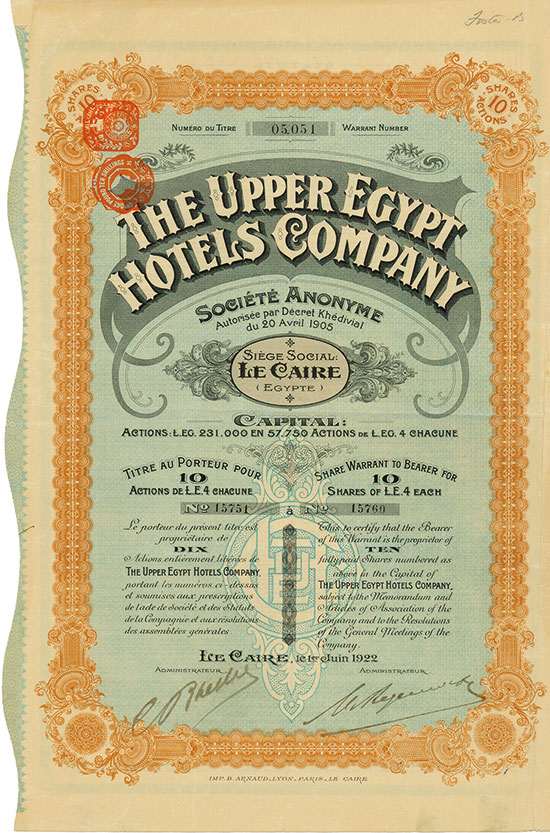 Upper Egypt Hotels Company Société Anonyme [2 Stück]