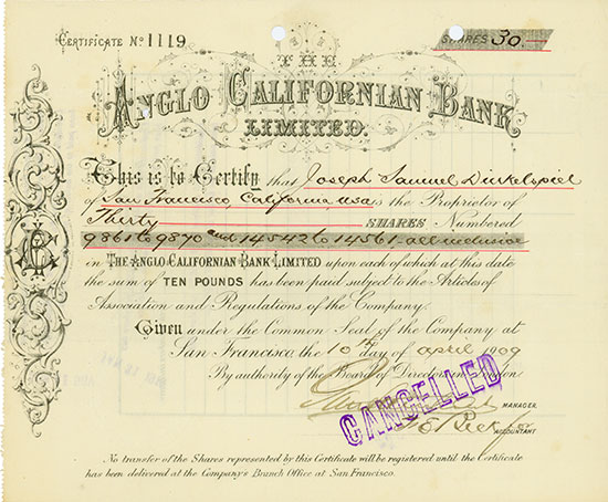 Anglo Californian Bank, Limited