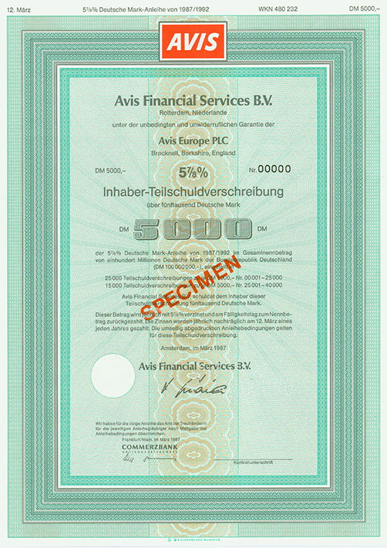Avis Financial Services B.V.