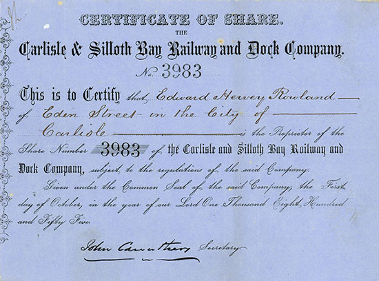 Carlisle & Silloth Bay Railway and Dock Company