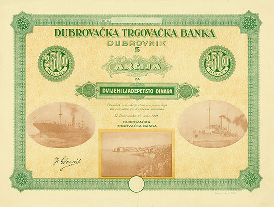 Dubrovacka Trgovacka Banka / Banca Commerciale Ragusea / Dubrovniker Commercial Bank
