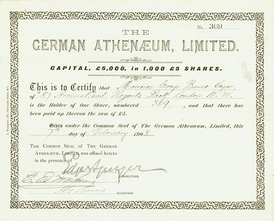 German Athenæum, Limited