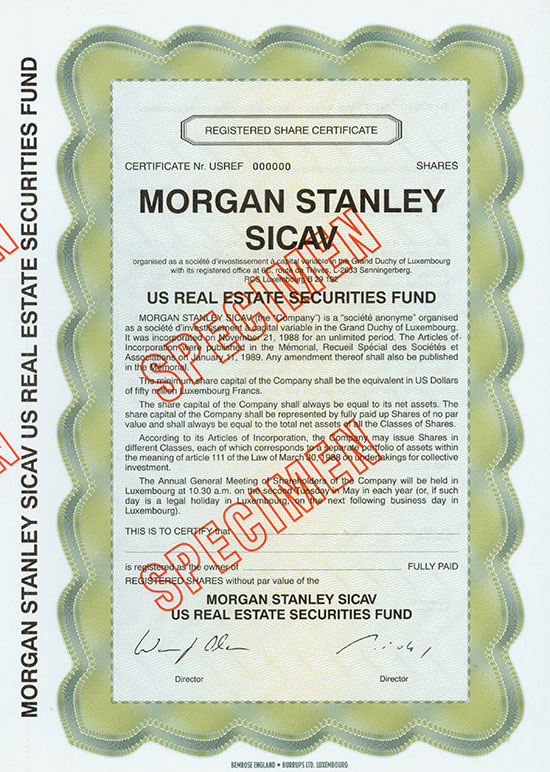 Morgan Stanley SICAV US Real Estate Securities Fund