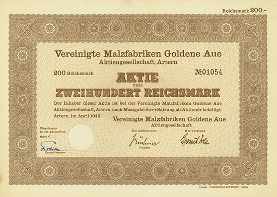Vereinigte Malzfabriken Goldene Aue AG