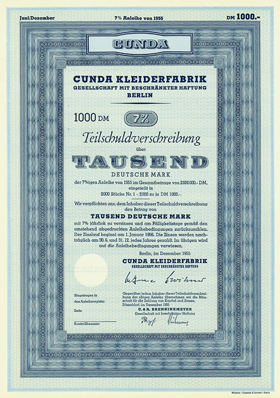 CUNDA Kleiderfabrik AG