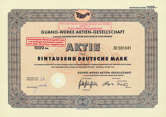 Guano-Werke AG (vormals Ohlendorff'sche und Merck'sche Werke)