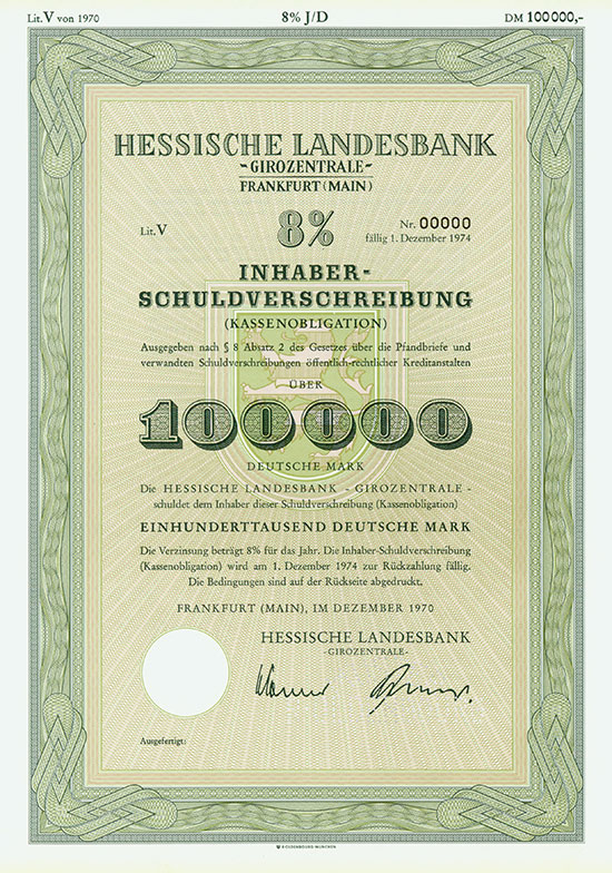 Hessische Landesbank - Girozentrale [5 Stück]