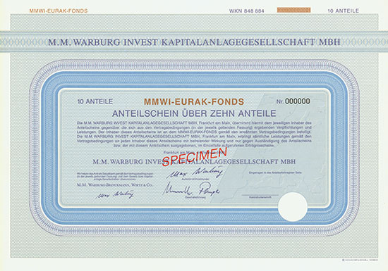 M.M. Warburg Invest Kapitalanlagegesellschaft mbH [4 Stück]