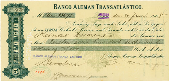 Banco Alemán Transatlántico [4 Stück]