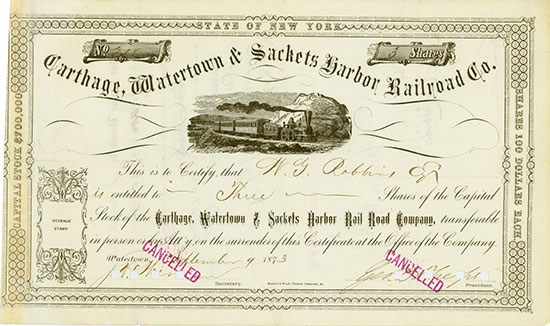 Carthage, Watertown & Sackets Harbor Railroad Co.