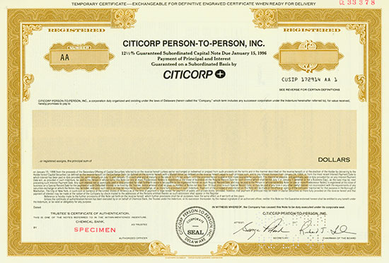 Citicorp Person-to-Person, Inc.