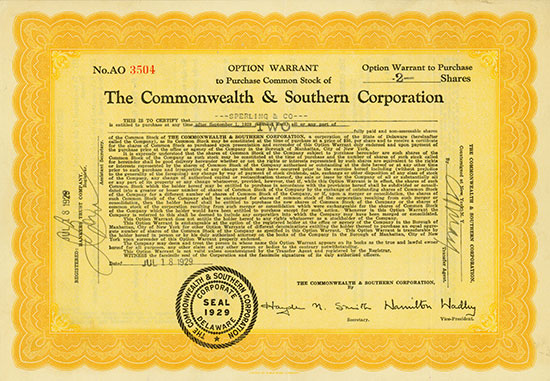 Commonwealth & Southern Corporation