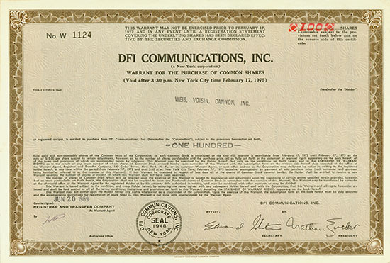 DFI Communications, Inc.