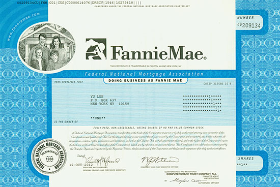 FannieMae, Federal National Mortgage Association