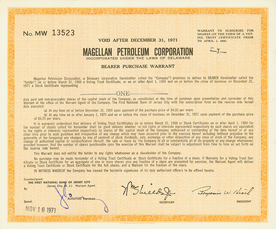 Magellan Petroleum Corporation