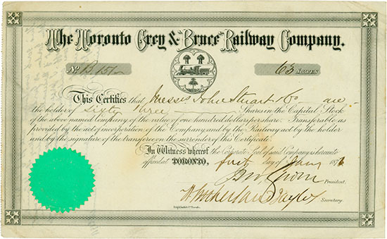Toronto Grey & Bruce Railway Company