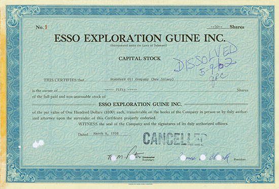 Esso Exploration Guine, Inc.