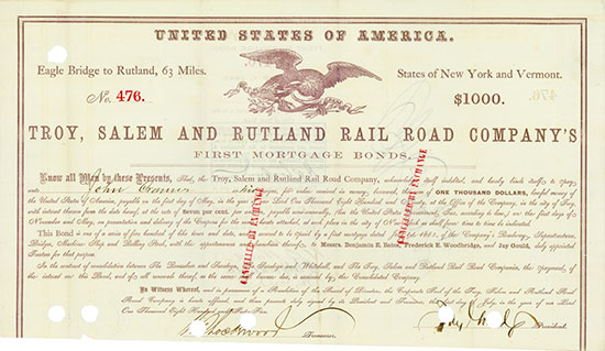 Troy, Salem and Rutland Rail Road Company