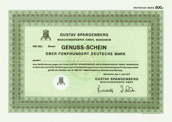 Gustav Spangenberg Maschinenfabrik GmbH [4 Stück]