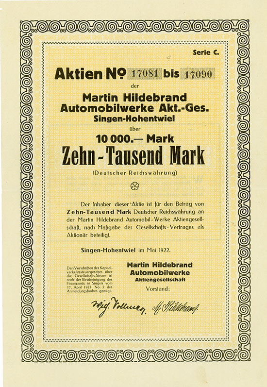 Martin Hildebrand Automobilwerke AG