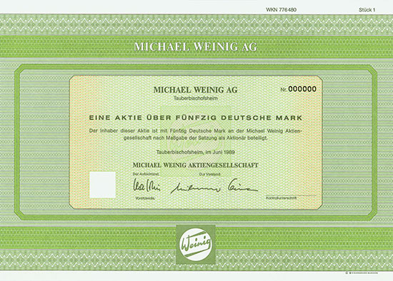 Michael Weinig AG [3 Stück]