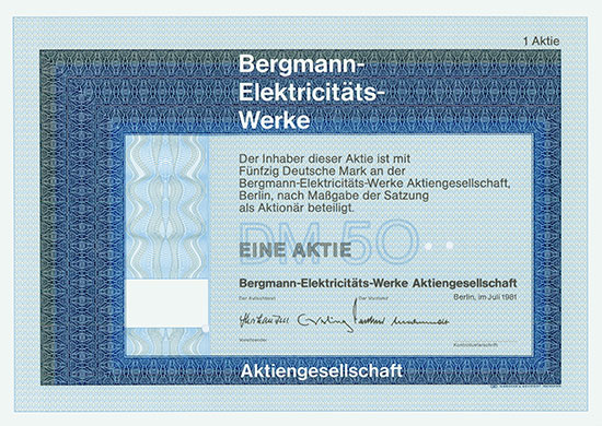 Bergmann-Elektricitäts-Werke AG