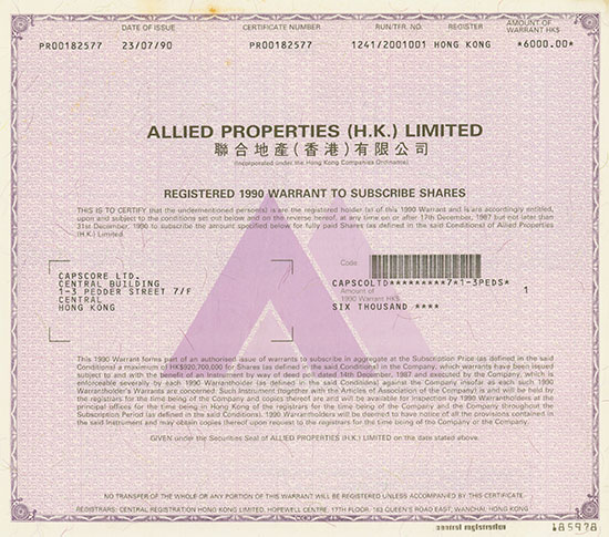 Allied Properties (H.K.) Limited