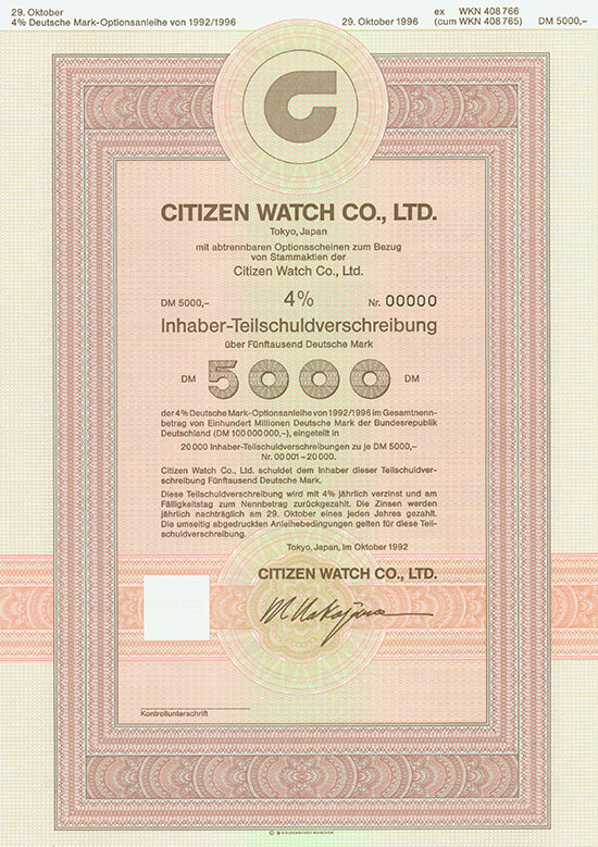 Citizen Watch Co., Ltd.
