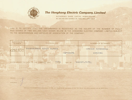 Hongkong Electric Company, Limited