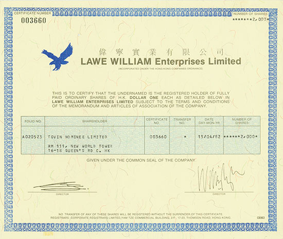 Lawe William Enterprises Limited