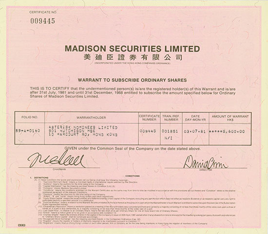 Madison Securities Limited