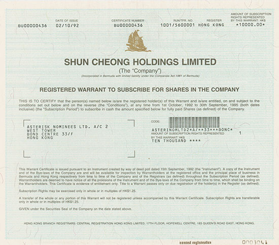 Shun Cheong Holdings Limited