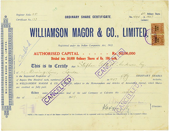 Williamson Magor & Co., Limited