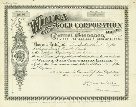 Wiluna Gold Corporation Limited