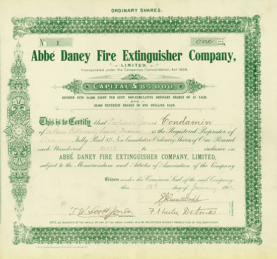 Abbé Daney Fire Extinguisher Company, Limited