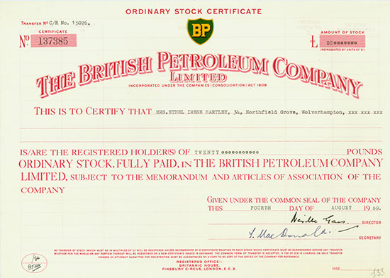 British Petroleum Company Limited