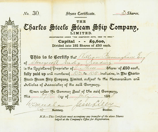 Charles Steels Steam Ship Company, Limited