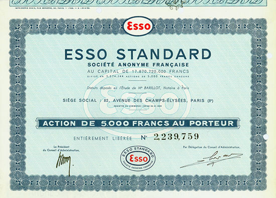 ESSO STANDARD Société Anonyme Française