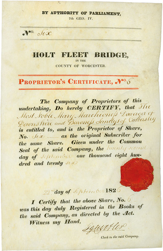 Holt Fleet Bridge in the County of Worcester
