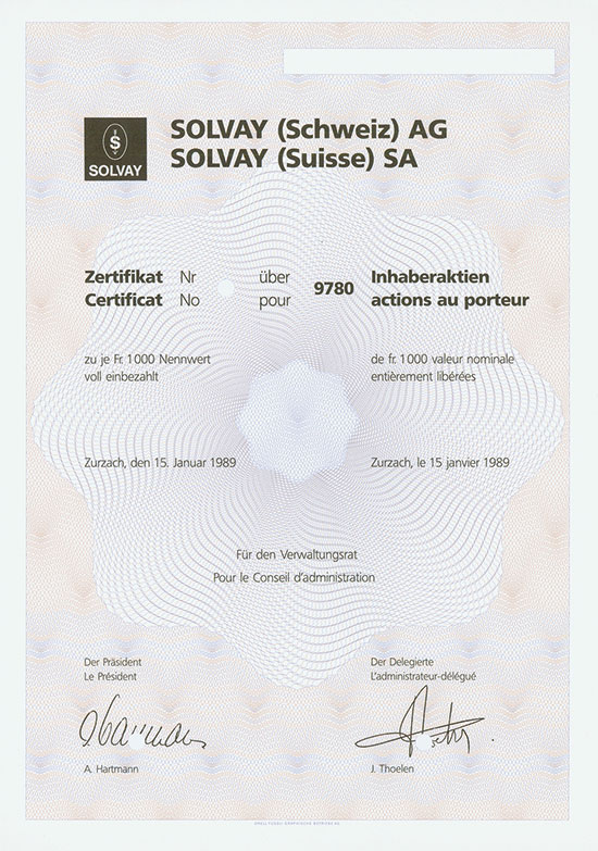 SOLVAY (Schweiz) AG / SOLVAY (Suisse) SA