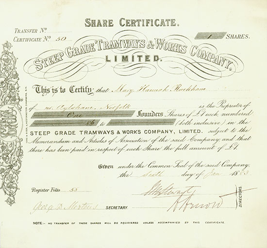 Steep Grade Tramways & Works Company, Limited