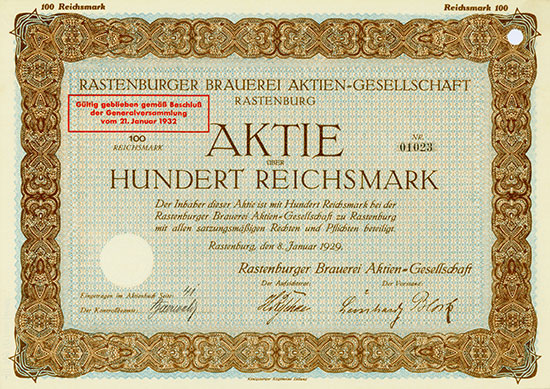 Rastenburger Brauerei AG