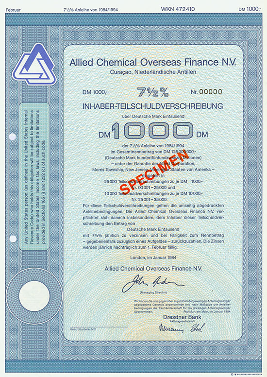 Allied Chemical Overseas Finance N.V.