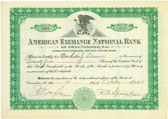 American Exchange National Bank of Greensboro