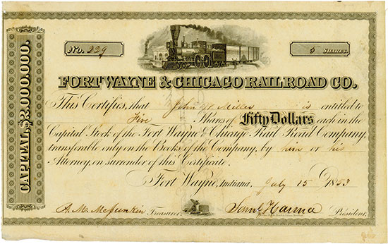 Fort Wayne & Chicago Railroad Co.
