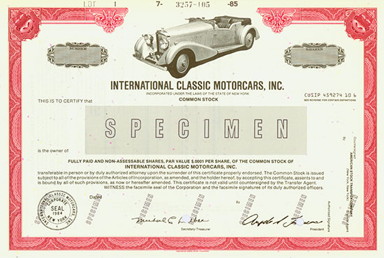 International Classic Motorcars, Inc.